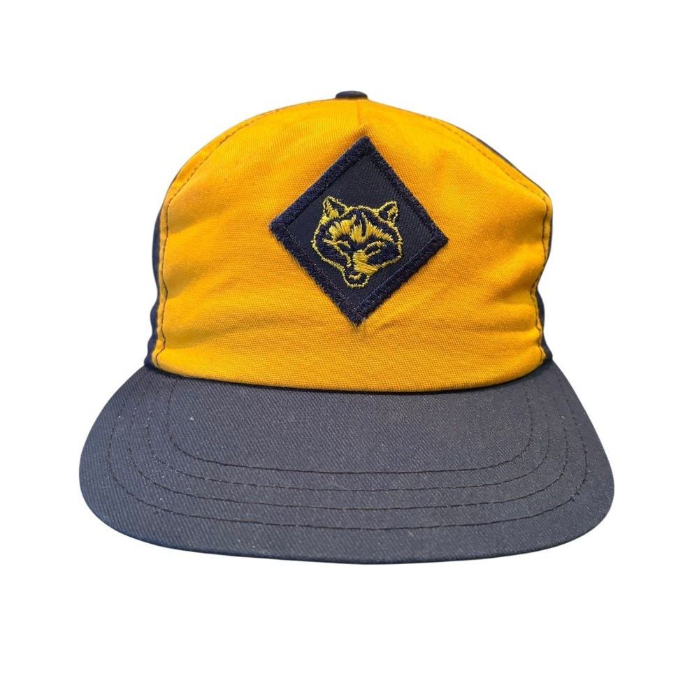 Vintage 1980s 1990s Boy Scouts Cub Scouts Baseball Hat Made In USA‎ Blue